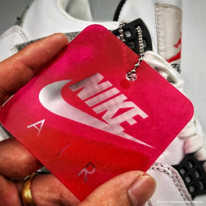 Official Maikesneakers White (nike) 840606-192 Cement Air Jordan OG 4 0805
